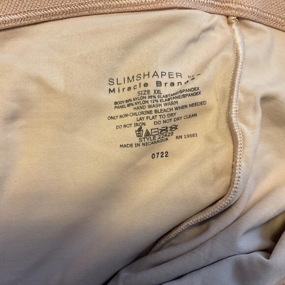 Miracle-Suit Shape Wear Bottoms Size 2X Women Beige Silicon Bands Reduce Rolling - Picture 4 of 15